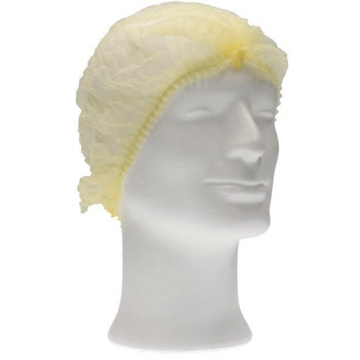 Haarnet CMT clip non-woven L 53cm PP geel 100 stuks