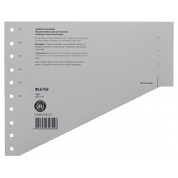 Scheidingsbladen Leitz A4 karton 200gr 11-gaats grijs 100 stuks