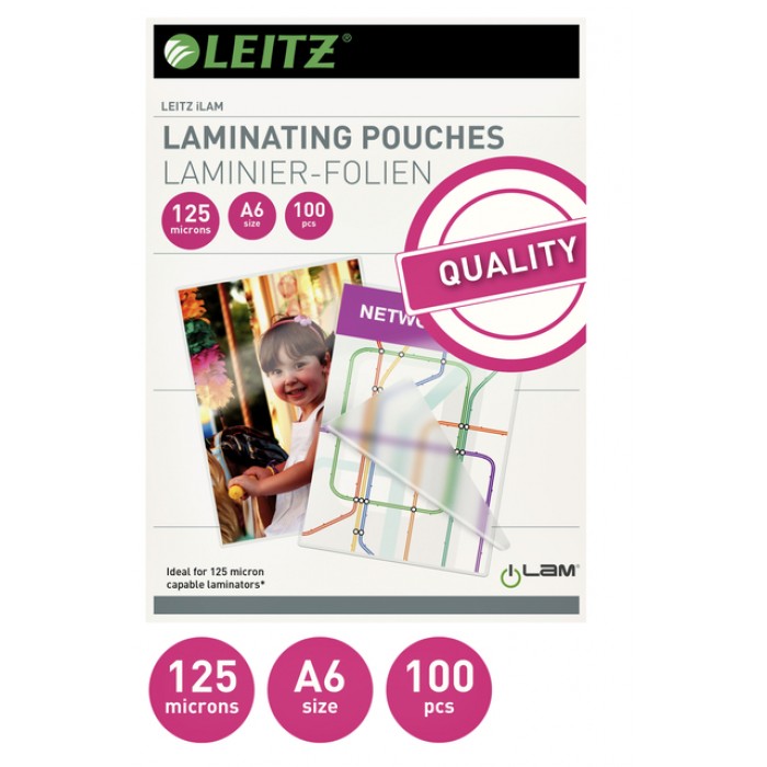 Lamineerhoes Leitz ILAM A6 2x125micron EVA 100 stuks