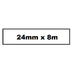 Labeltape Quantore TZE-251 24mm x 8m zwart op wit