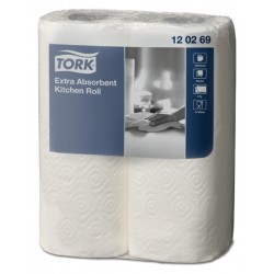 Keukenrol Tork extra rollen  absorberend papier 2-laags 2 rollen 120269