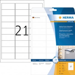 Etiket HERMA 4864 63.5x29.6mm weerbestendig wit 270stuks