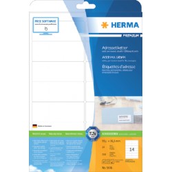 Etiket HERMA 5076 99.1x38.1mm premium wit 350stuks