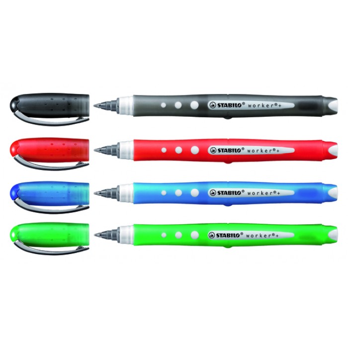 Rollerpen STABILO worker colorful 2019/46 medium zwart