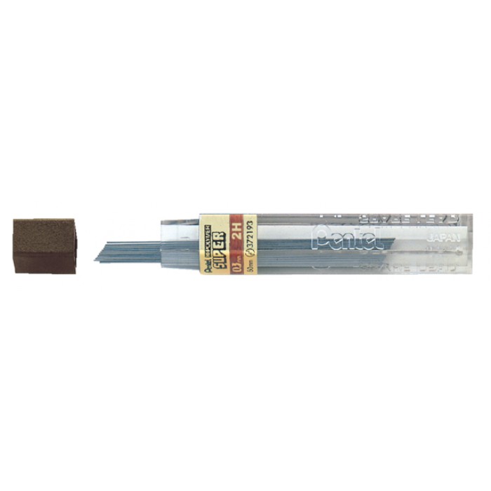 Potloodstift Pentel 0.3mm zwart per koker 2H