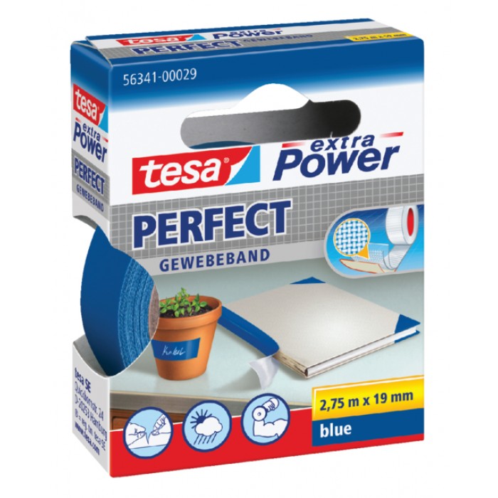 Textieltape tesa® extra Power Perfect 2.75mx19mm blauw