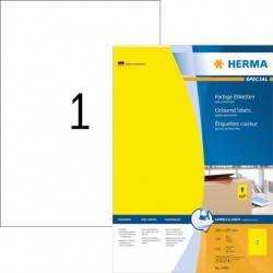 Etiket HERMA 4401 210x297mm A4 geel 100stuks