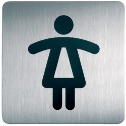 Infobord pictogram Durable 4956 vierkant wc dames 150mm