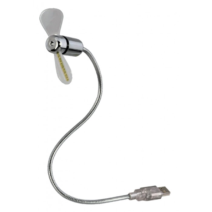Ventilator Hama voor notebook zwanenhals USB zilvergrijs