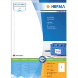 Etiket HERMA 4458 200x297mm A4 premium wit 100stuks