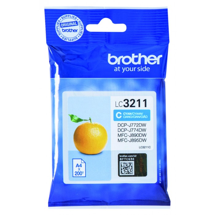 Inktcartridge Brother LC-3211C blauw
