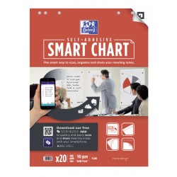 Flipoverpapier Oxford smart 60x80cm zelfklevend blanco 90gr 20 vel