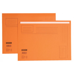 Vouwmap Quantore A4 ongelijke zijde 230gr oranje