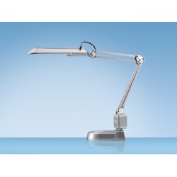 Bureaulamp Hansa met spaarlamp Ecostar zilver