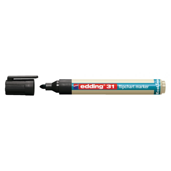 Viltstift edding 31 Ecoline voor flipover rond 1.5-3mm zwart