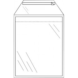 Envelop CleverPack akte A4 220x300mm zelfklevend transparant pak à 50 stuks