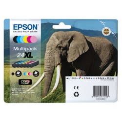 Inktcartridge Epson 24XL T2438  zwart + 5 kleuren