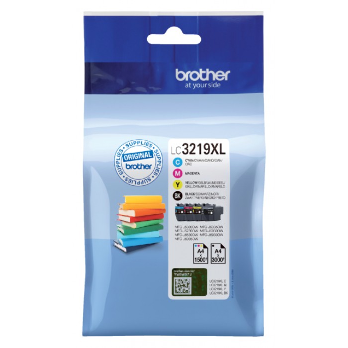 Inktcartridge Brother LC-3219XL zwart + 3 kleuren
