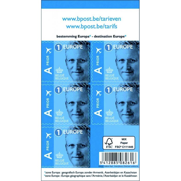 Postzegel Belgie Waarde 1 Europa pak à 50 stuks