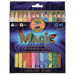 Kleurpotloden Koh-i-Noor Jumbo Magic doos 13 kleuren
