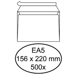 Envelop Hermes bank EA5 156x220mm zelfklevend met strip wit 500 stuk