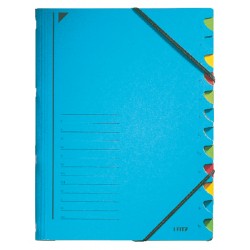 Sorteermap Leitz 12 tabbladen karton blauw