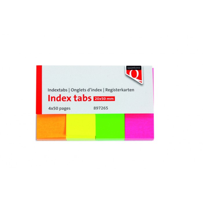 Indextabs Quantore 20x50mm neon