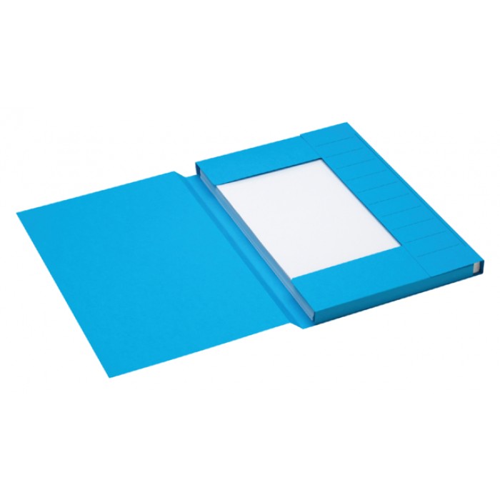 Dossiermap Secolor folio 3 kleppen 225gr blauw