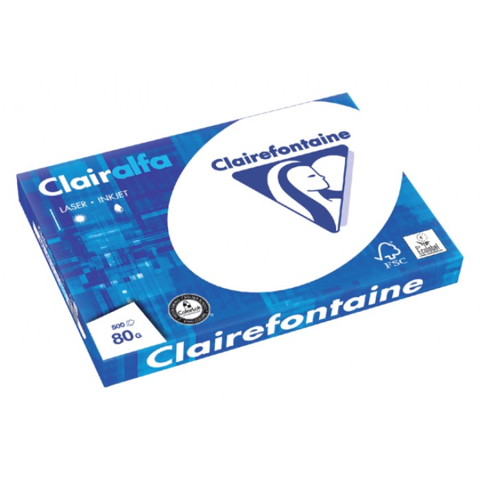 Kopieerpapier Clairefontaine Clairalfa A3 80gr wit 500vel