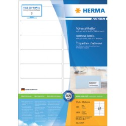 Etiket HERMA 4267 99.1x33.8mm premium wit 1600stuks