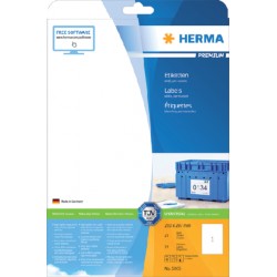 Etiket HERMA 5065 210x297mm A4 premium wit 25stuks