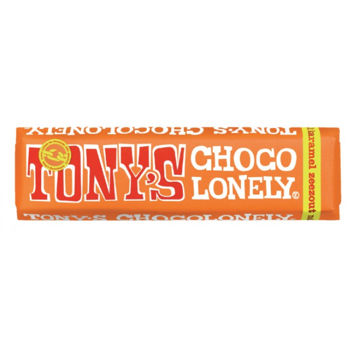 Chocolade Tony's Chocolonely karamel zeezout reep 47gr