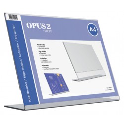 Kaarthouder OPUS 2 L-standaard A4 liggend acryl