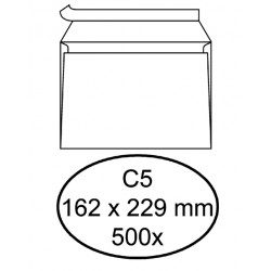 Envelop Hermes bank C5 162x229mm zelfklevend met strip wit