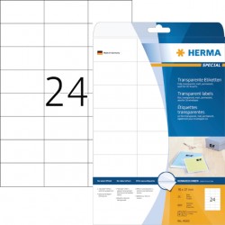 Etiket HERMA 4685 70x37mm transparant 600stuks