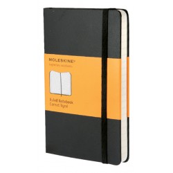 Notitieboek Moleskine pocket 90x140mm lijn hard cover zwart