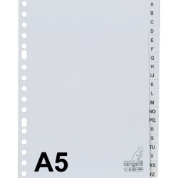 Tabbladen Kangaro A5 17-gaats G520AZM alfabet grijs PP