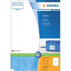 Etiket HERMA 4631 210x297mm A4 premium wit 200stuks