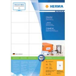 Etiket HERMA 4668 70x42.3mm premium wit 2100stuks