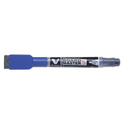 Viltstift Pilot whiteboard met wisser rond extra fijn blauw