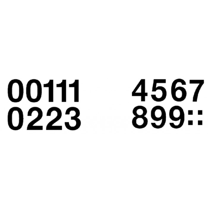 Etiket HERMA 4189 33mm getallen 0-9 zwart 16stuks