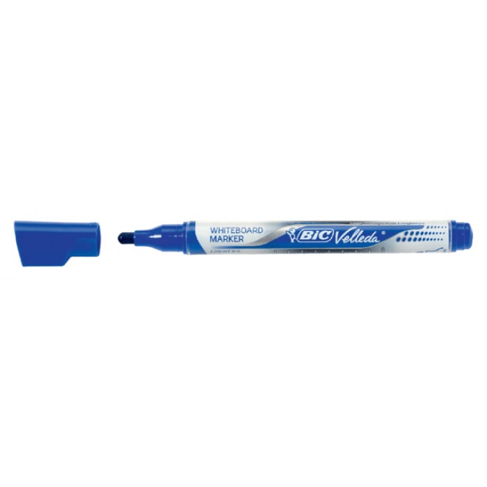 Viltstift Bic Velleda liquid whiteboard rond medium blauw