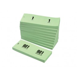 Nummerblok 42x105mm nummering 1-1000 groen 10 stuks