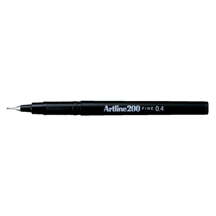Fineliner Artline 200 rond 0.4mm zwart