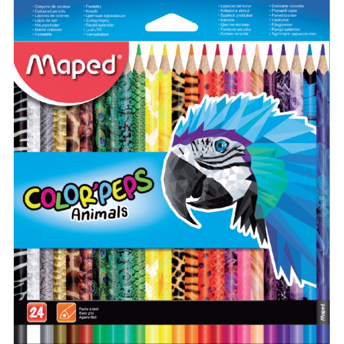 Kleurpotlood Maped Color'Peps Animals set á 24 kleuren