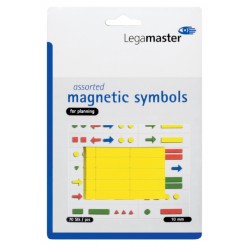 Magneet Legamaster symbolen 10mm geel assorti