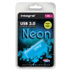 USB-stick 3.0 Integral 128GB neon blauw