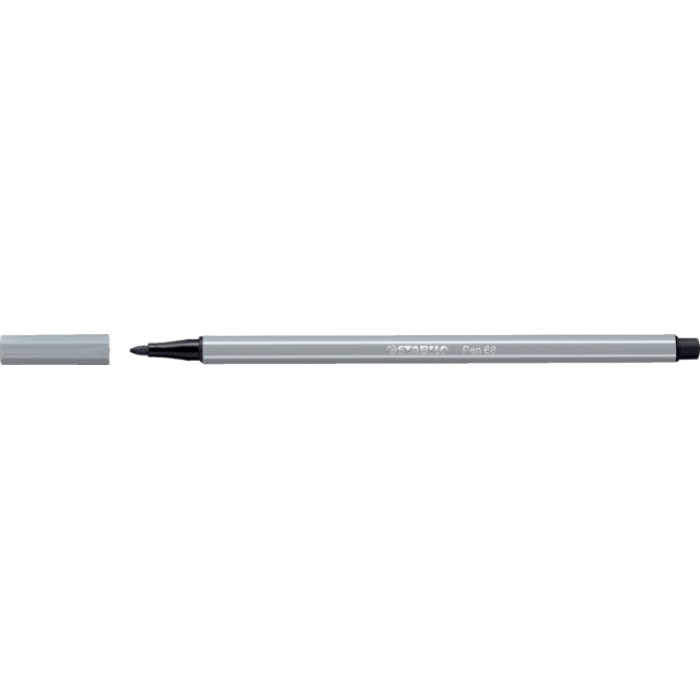 Viltstift STABILO Pen 68/95 medium middel koudgrijs