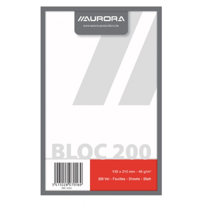 Kladblok Aurora 135x210mm 200vel blanco