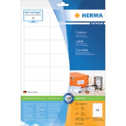 Etiket HERMA 8633 66x33.8mm premium wit 240stuks